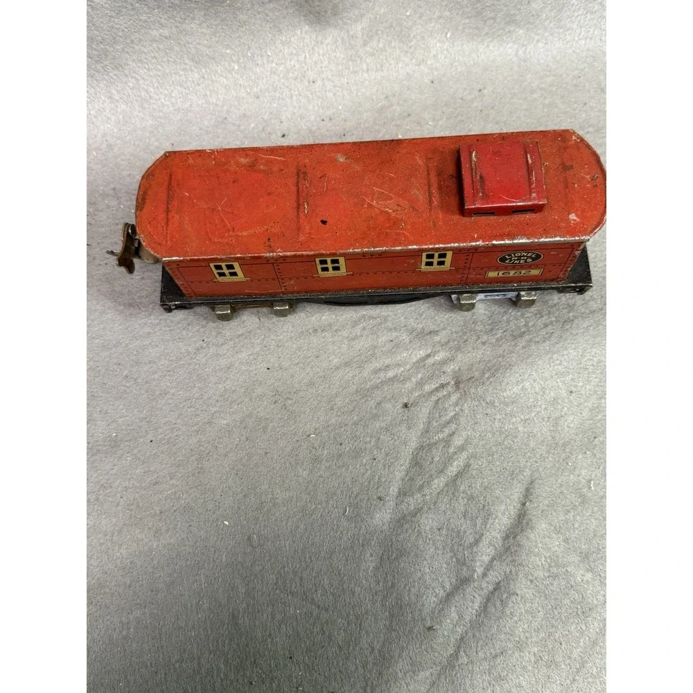 VINTAGE Lionel R.R. Lines 1682 Vintage O Prewar‎ Tinplate Red Caboose Metal